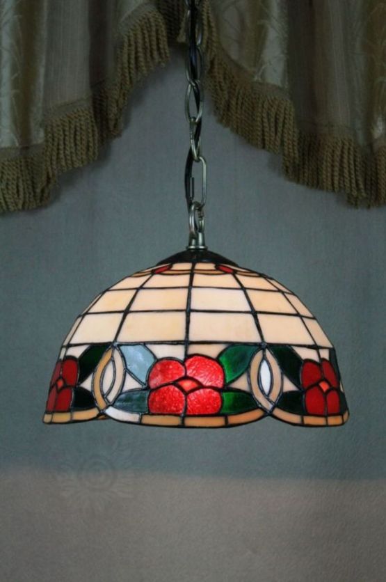 Tiffany 10 Inch Hanging Lamp - TADD10022 - Handcrafted Stained Glass Lamp
